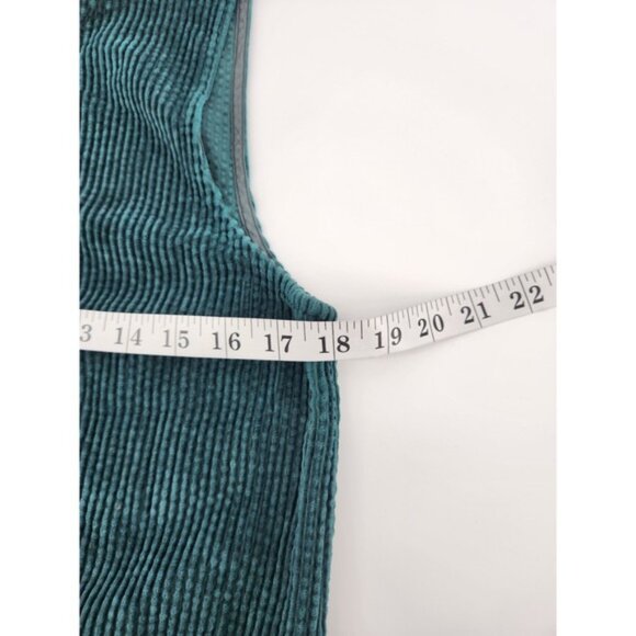Talbots Petites Corduroy Dress Sleeveless Button Detail Green Women's 8 Petite - Picture 6 of 7